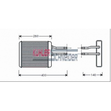 1090021 KUHLER SCHNEIDER Теплообменник, отопление салона