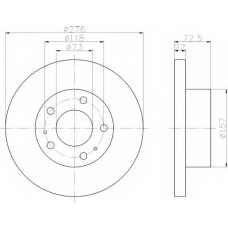 8DD 355 107-401 HELLA Тормозной диск