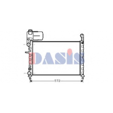 080590N AKS DASIS Радиатор, охлаждение двигателя