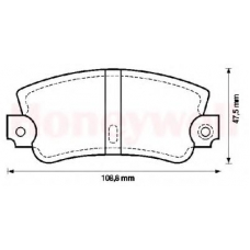 571301B BENDIX Комплект тормозных колодок, дисковый тормоз