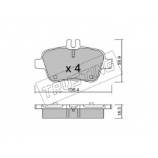 982.0 TRUSTING Комплект тормозных колодок, дисковый тормоз