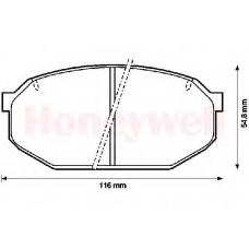 572243B BENDIX Комплект тормозных колодок, дисковый тормоз