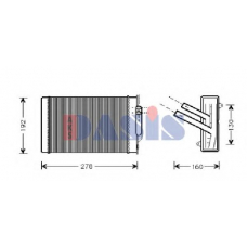 529000N AKS DASIS Теплообменник, отопление салона