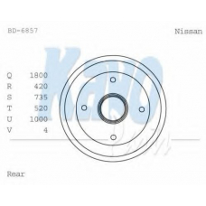 BD-6857 KAVO PARTS Тормозной барабан