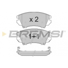 BP3377 BREMSI Комплект тормозных колодок, дисковый тормоз