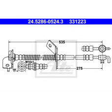 24.5286-0524.3 ATE Тормозной шланг