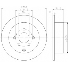 8DD 355 119-051 HELLA PAGID Тормозной диск