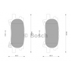 0 986 AB2 260 BOSCH Комплект тормозных колодок, дисковый тормоз