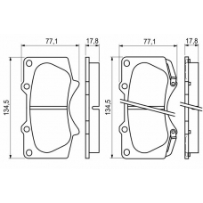 0 986 494 153 BOSCH Комплект тормозных колодок, дисковый тормоз