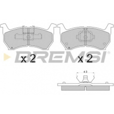 BP2253 BREMSI Комплект тормозных колодок, дисковый тормоз