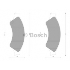 0 986 AB1 083 BOSCH Комплект тормозных колодок, дисковый тормоз