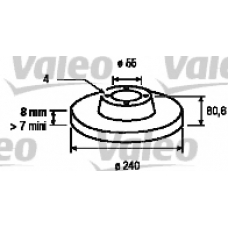 186897 VALEO Тормозной диск