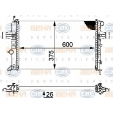 8MK 376 710-314 HELLA Радиатор, охлаждение двигателя