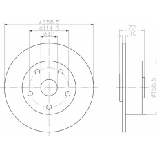 8DD 355 105-071 HELLA PAGID Тормозной диск