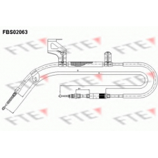 FBS02063 FTE Трос, стояночная тормозная система