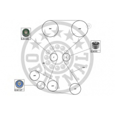 SK-1653 OPTIMAL Комплект ремня грм