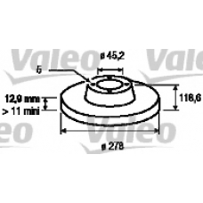 186771 VALEO Тормозной диск