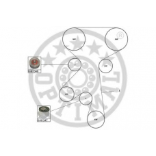 SK-1607 OPTIMAL Комплект ремня грм