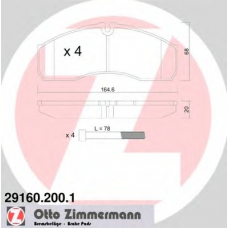 29160.200.1 ZIMMERMANN Комплект тормозных колодок, дисковый тормоз