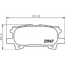 8DB 355 010-621 HELLA Комплект тормозных колодок, дисковый тормоз