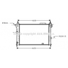 OLA2028 AVA Радиатор, охлаждение двигателя