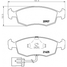 8DB 355 007-741 HELLA PAGID Комплект тормозных колодок, дисковый тормоз