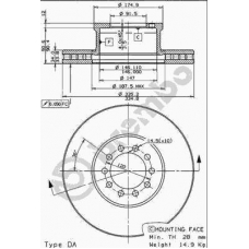 09.8574.10 BREMBO Тормозной диск