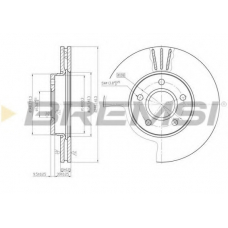 DBB222V BREMSI Тормозной диск