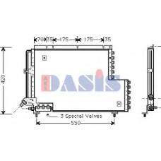 222120N AKS DASIS Конденсатор, кондиционер