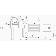 CVJ5594.10 OPEN PARTS Шарнирный комплект, приводной вал