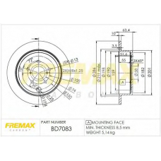 BD-7083 FREMAX Тормозной диск