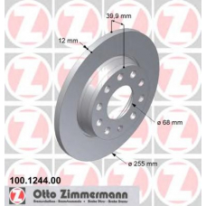 100.1244.00 ZIMMERMANN Тормозной диск