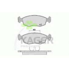 35-0060 KAGER Комплект тормозных колодок, дисковый тормоз