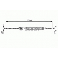 1 987 477 581 BOSCH Трос, стояночная тормозная система