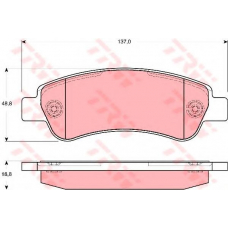 GDB1682 TRW Комплект тормозных колодок, дисковый тормоз