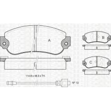 8110 32819 TRIDON Brake pads - front