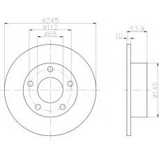 8DD 355 105-911 HELLA Тормозной диск