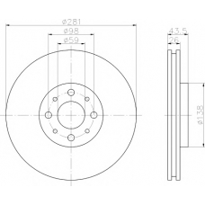 8DD 355 107-821 HELLA PAGID Тормозной диск