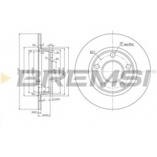DBB177S BREMSI Тормозной диск