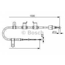 1 987 482 072 BOSCH Трос, стояночная тормозная система