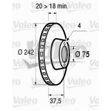 186446 VALEO Тормозной диск