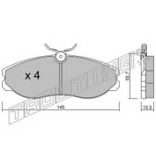 206.0 TRUSTING Комплект тормозных колодок, дисковый тормоз