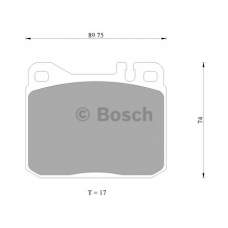 0 986 AB4 687 BOSCH Комплект тормозных колодок, дисковый тормоз