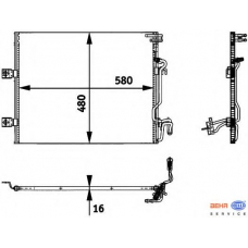 8FC 351 301-611 HELLA Конденсатор, кондиционер