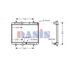 160117N AKS DASIS Радиатор, охлаждение двигателя