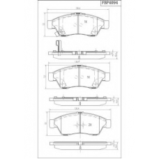 FBP4094 FI.BA Комплект тормозных колодок, дисковый тормоз