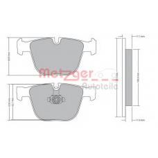 1170356 METZGER Комплект тормозных колодок, дисковый тормоз