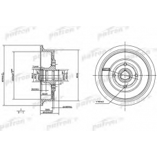 PDR1200 PATRON Тормозной барабан