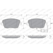151-1340 WEEN Комплект тормозных колодок, дисковый тормоз