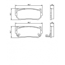 0 986 424 693 BOSCH Комплект тормозных колодок, дисковый тормоз